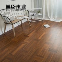 Multi-storey wood composite flooring Oak three-piece black walnut nine-piece teak free-fight geothermal floor heating