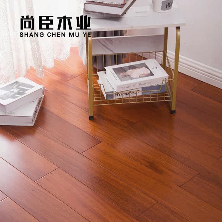 Disc Bean Solid Wood Floor Indoor Antique Gliss Natural Log Natural Ground Heat Lock Floor Heating
