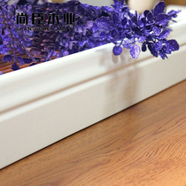 Flat antique solid wood floor skirting line cold gray-white geothermal floor heating