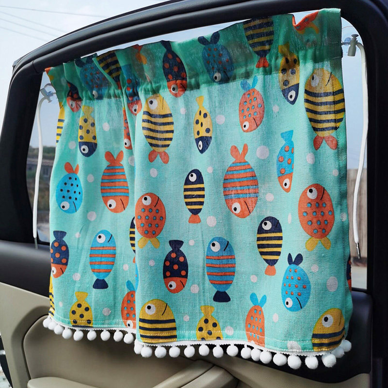 ins wind Korean car sunshade child baby baby sucker window sunshade artifact sunscreen curtain