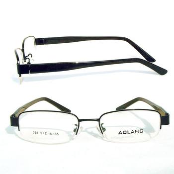 ຂໍ້ສະເໜີພິເສດ AOLONG Metal plate half-rim myopia glass frame 338 (black) men's style