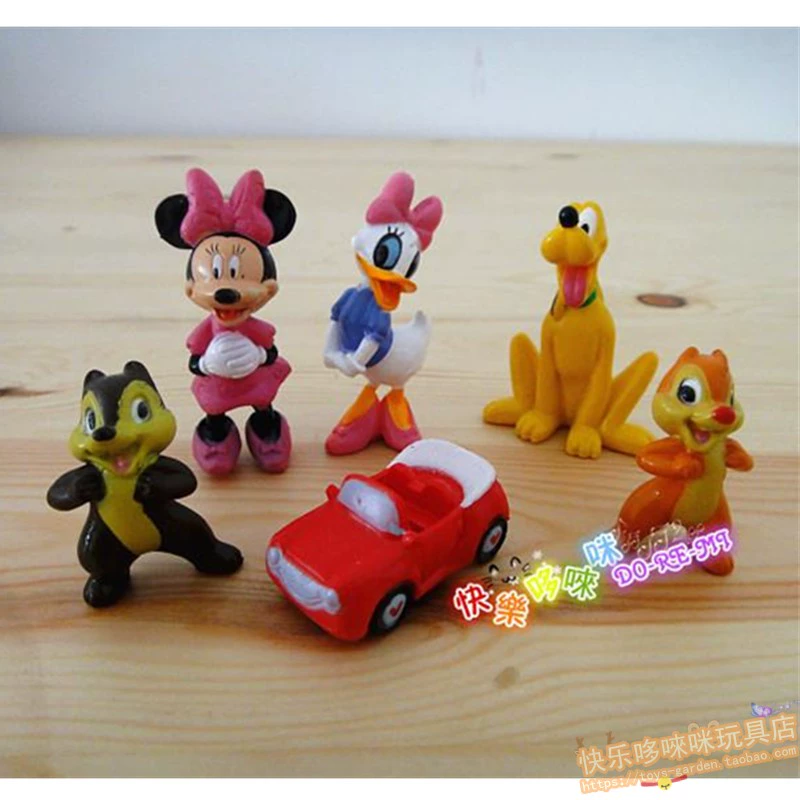 [6 cái] Chuột Minnie Minnie Daisy Daisy Pluto Mô Hình Đồ Chơi Búp Bê Búp Bê Trang Trí Anime - Chế độ tĩnh