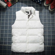 Mùa thu và mùa đông Cặp đôi Hàn Quốc xuống áo vest nam thủy triều Slim dày thanh niên vest vest cổ áo cổ áo nam