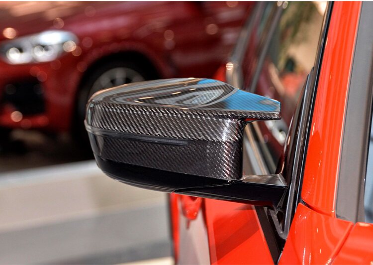 Suitable for BMW's new M3G80 M4G82G83 dry carbon fiber rear-view mirror shell backing reflective hood Lightning version-Taobao