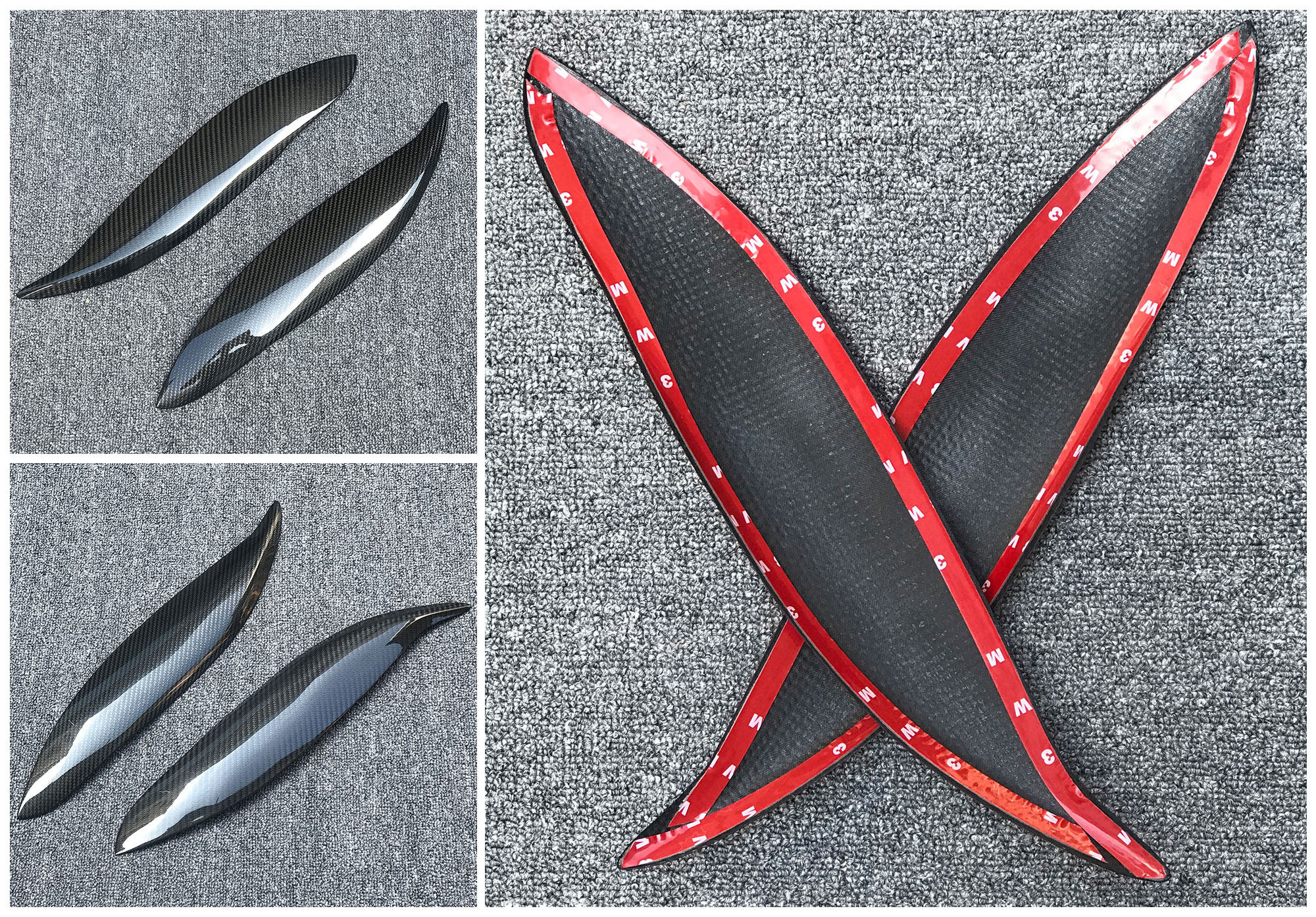 Suitable for Honda 99-00 years Thunder Carbon Fiber Lamp eyebrow EK9 retrofit Simelight eyebrow-Taobao