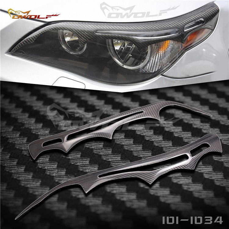 BMW BMW 5 Series E60 modified Carbon fiber lamp header headlight strip in pair