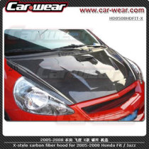 04 Honda Old Fit X model carbon fiber open cover hood hood hood hood hood hood