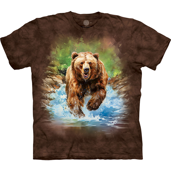 2025 New Model Imported from the United States the Mountain Brown Grizzly Bear Retro Pure Cotton Short-Sleeved T-Shirt Summer Large Size 2025 New Model Imported from the United States the Mountain Brown Grizzly Bear Retro Pure Cotton Short-Sleeved T-Shirt Summer Large Size