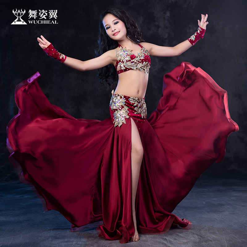Dance Gesture Wing Belly Dancing Children Clothing 2017 New Toddlers Oriental Dance Outfit Performance Suit RT160