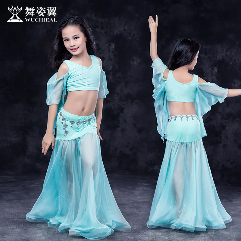 Dance Pose Wing Belly Dance Toddler Child Clothing 2018 New Indian Dance Exercises Merdale Cotton Suit RT155
