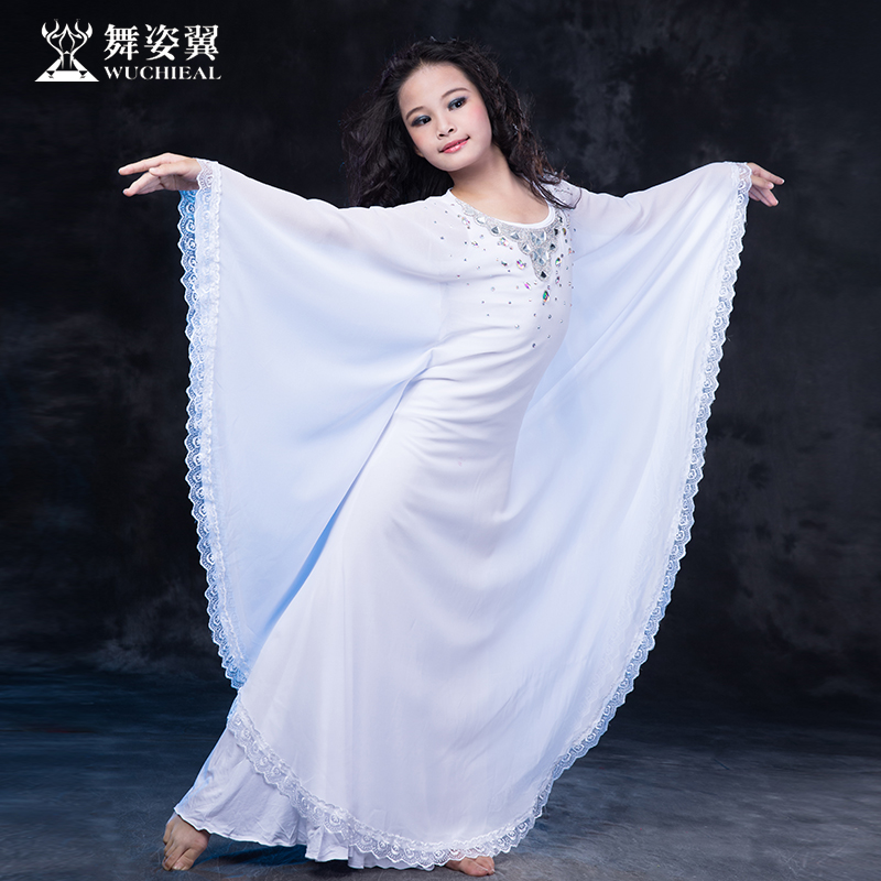 Dance Gesture Wing Belly Dancing New Hair Dancer Dancing Gown Children Clothing 2017 Oriental Dance Performance Halli RT169