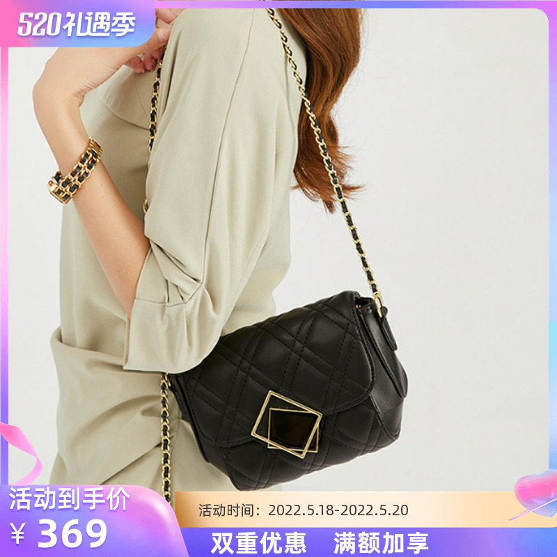 Special Cabinet Recommended ~ DRCO France Fashion Chain Bag Pop Foreign Pie Satchel Genuine Leather Texture Single Shoulder Bag