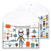  Fumigao Rock Star series A4 file bag Snap file bag 3077 color button bag