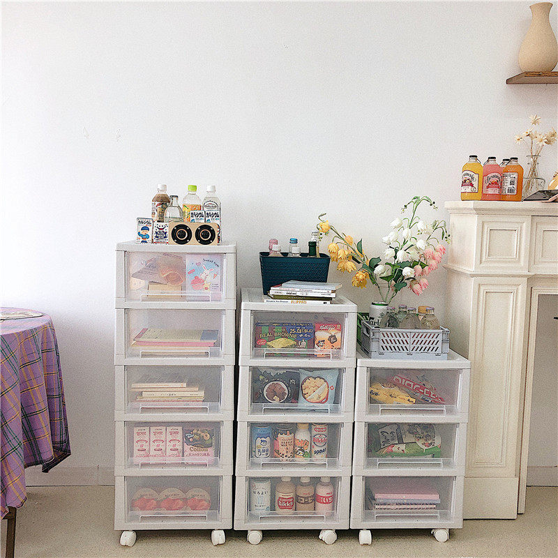 *Nice little aunt* insA4 drawer file organizers student dormitory bedroom snack storage rack cart