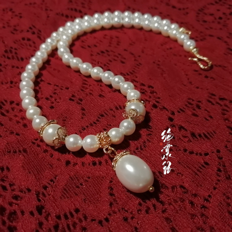 Small Cloud Pearl Original Welfare Shop Qing Soft Necklaces Pearl Necklace Retro 100 Hitch Qipao Hanfu Lolita Woman
