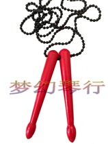 Colored plastic small drum stick necklace small drum hammer pendant small drum stick necklace Red