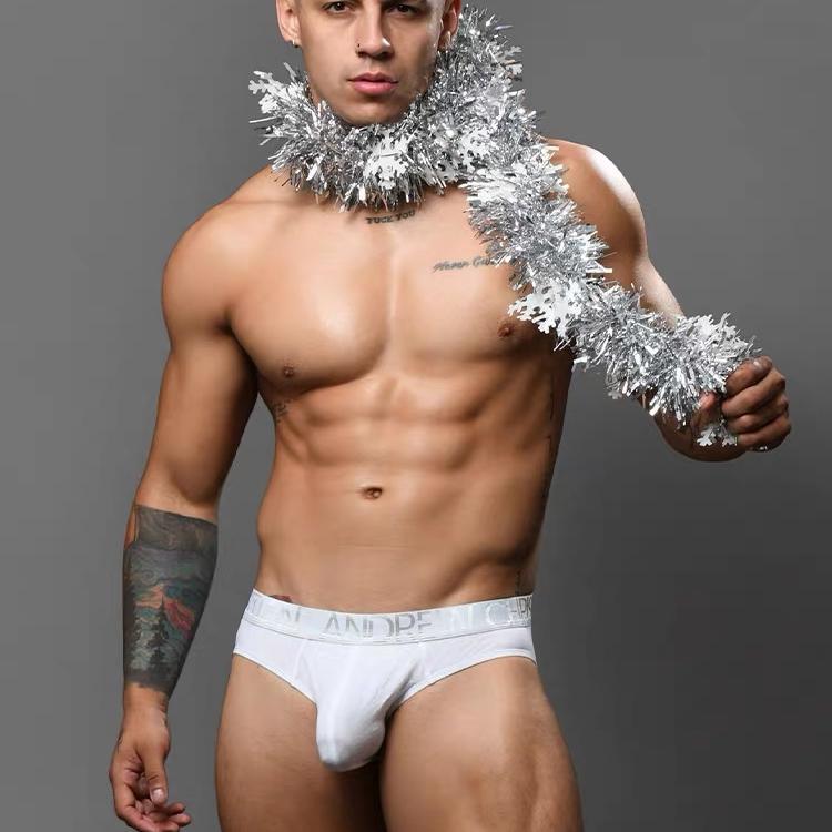 [in Stock] Ac Andrewchristian Men's Underwear Modal Pink Dark Gray Briefs 93416