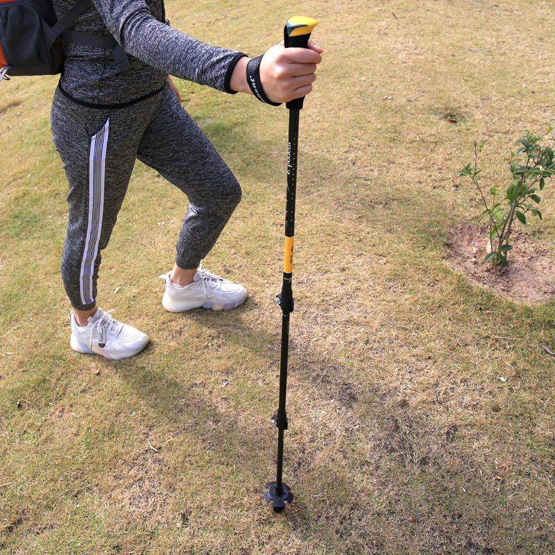 Trekking pole three-section telescopic ultra-light portable outdoor travel supplies hiking equipment climbing anti-skid 7072 aviation aluminum