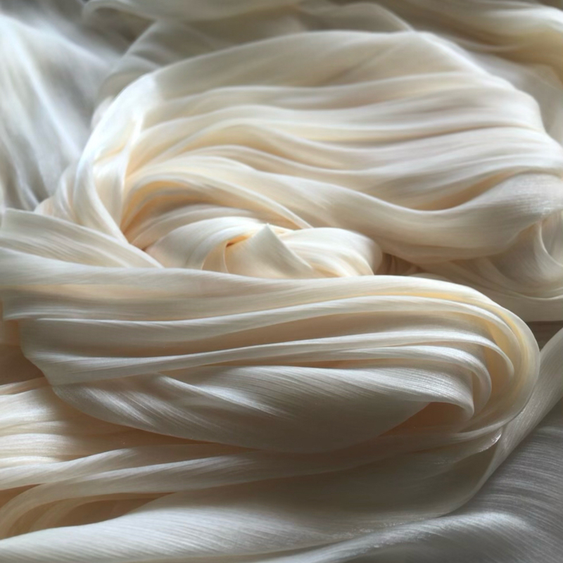Magnolia Crepe Organza Fabric Is Soft and Drapes Well, Suitable for Home Decor, Wedding Decoration, Background Cloth, Handmade Designer Clothing Fabric