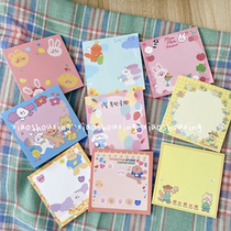 Korean ins cute cartoon kitten girl students with creative tearable notes