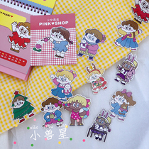Korean ins style Cute girl outfit Stickers diy Cute decoration Hand account Diary Stickers Creative Stickers