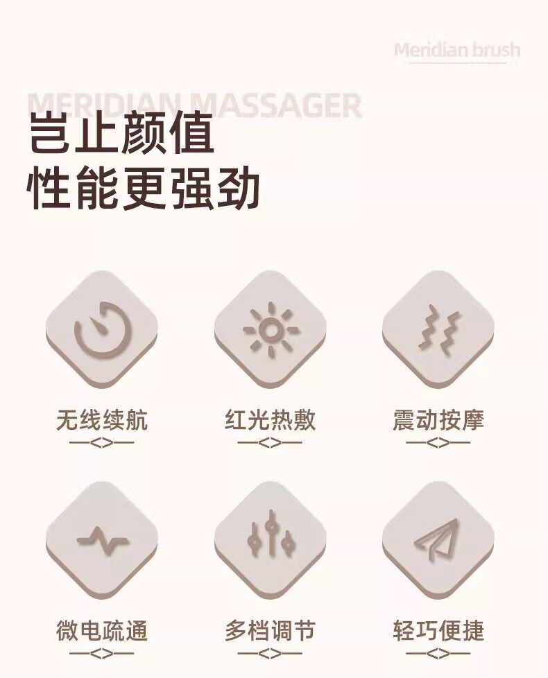 Electric Meridian Brush: Full Body Energy Flow & Soothing Massage - Detail image 2