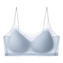 Seamless ice silk underwear womens summer ultra-thin cool vest style sports back bra with big breasts and small bra