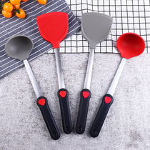 Silicone shovel non-stick pot special high temperature kitchen utensils household non-stick stir fried spoon flat bottom spatula soup spoon set