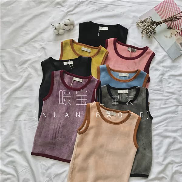 Mùa đông 2018 nhung mới hai mặt cộng với áo nhung ấm áp trẻ em nhỏ vest trẻ em Hàn Quốc quan ao tre em