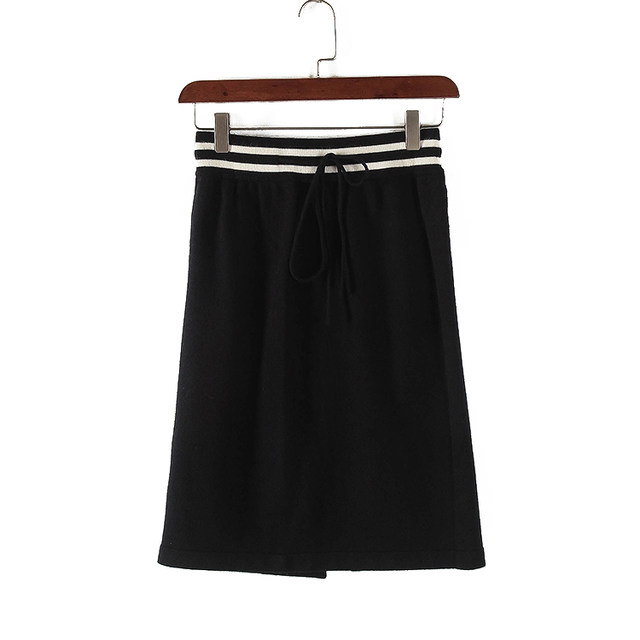 Skirt lace-up knitted skirt series