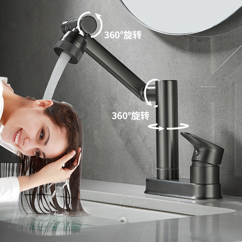 Washbasin Faucet, Hot and Cold Dual-Hole Washbasin Faucet, Bathroom Sink Faucet Washbasin Faucet, Hot and Cold Dual-Hole Washbasin Faucet, Bathroom Sink Faucet
