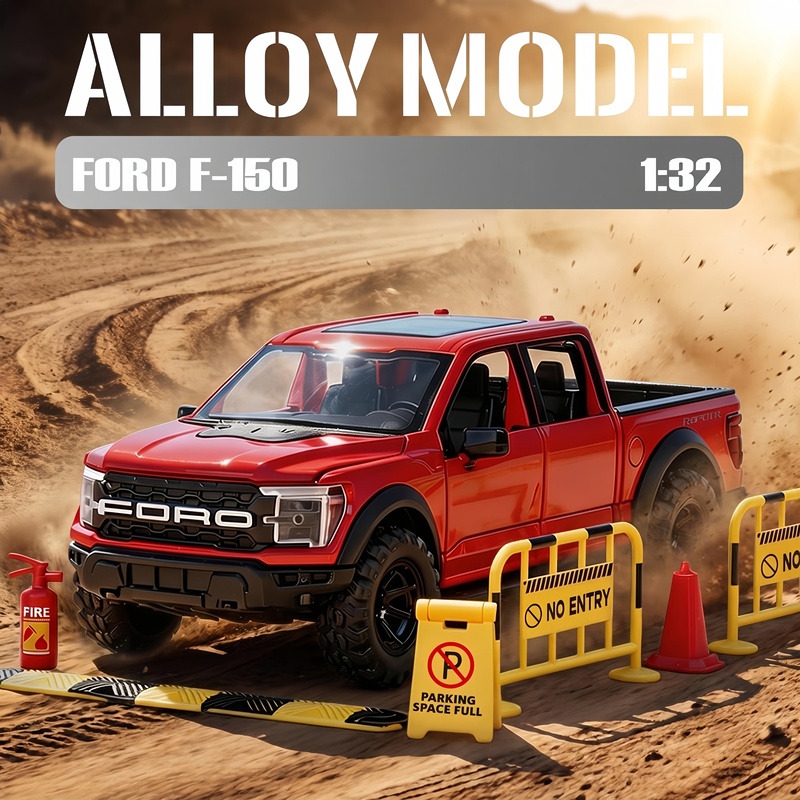 1:32 Ford F150 Raptor Pickup Truck Alloy Car Model Simulation Off-Road Vehicle Toy for Boys with Sound and Light Pull-Back Car 1:32 Ford F150 Raptor Pickup Truck Alloy Car Model Simulation Off-Road Vehicle Toy for Boys with Sound and Light Pull-Back Car