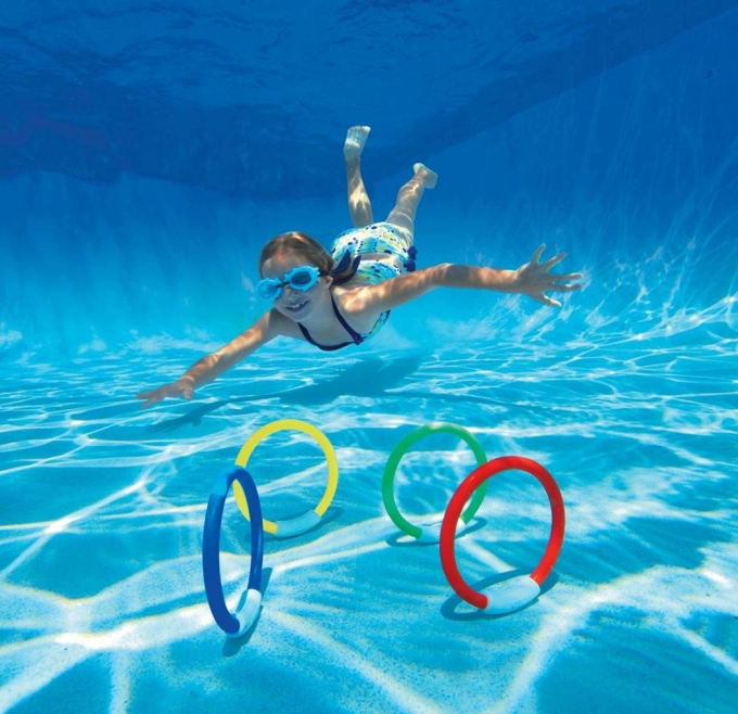 Vòng bơi bể bơi cho trẻ em Đồ chơi bơi dưới nước Phao lặn dưới nước 4 bộ 4 màu phao hồ bơi