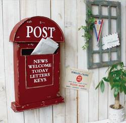 Zakka Japanese-Style Vintage Retro Iron Letter Box Storage Box Courtyard Garden Decoration