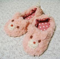 ZAKKA new pill and Japan imported plush cartoon home shoes baby shoes pink rabbit series gifts