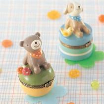 ZAKKA cute style cartoon mini ceramic jewelry box Baby teeth storage box Animal series Pink mushroom squirrel