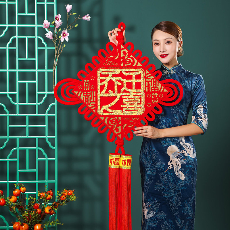 Joe's delight in decoration of Chinese knots in homestein Giuchi pendant moving into the residence New residence Grand door hanging decoration arrangement