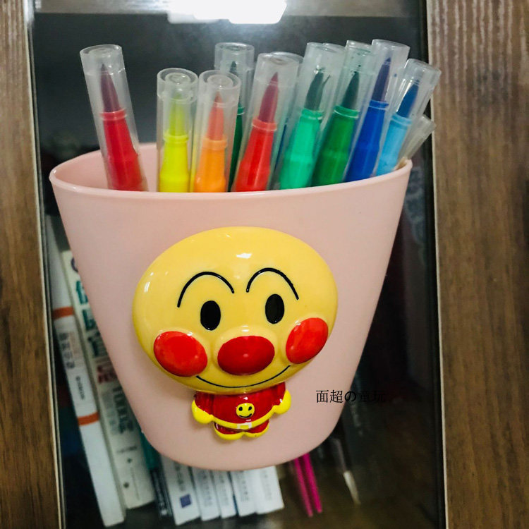 Japanese Bread Cartoon Superman Hanging Storage Bucket Home Desktop Storage Tube Bathroom Toothbrush Cosmetics Storage Box