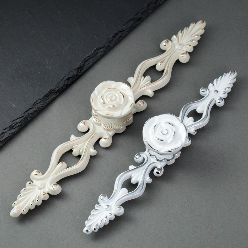 3321 Ivory White Pure White K Gold Bright Silver Handle Eurostyle Imitation Ancient Classic Comeback Integral Cabinet Drawer Wardrobe Door Field American