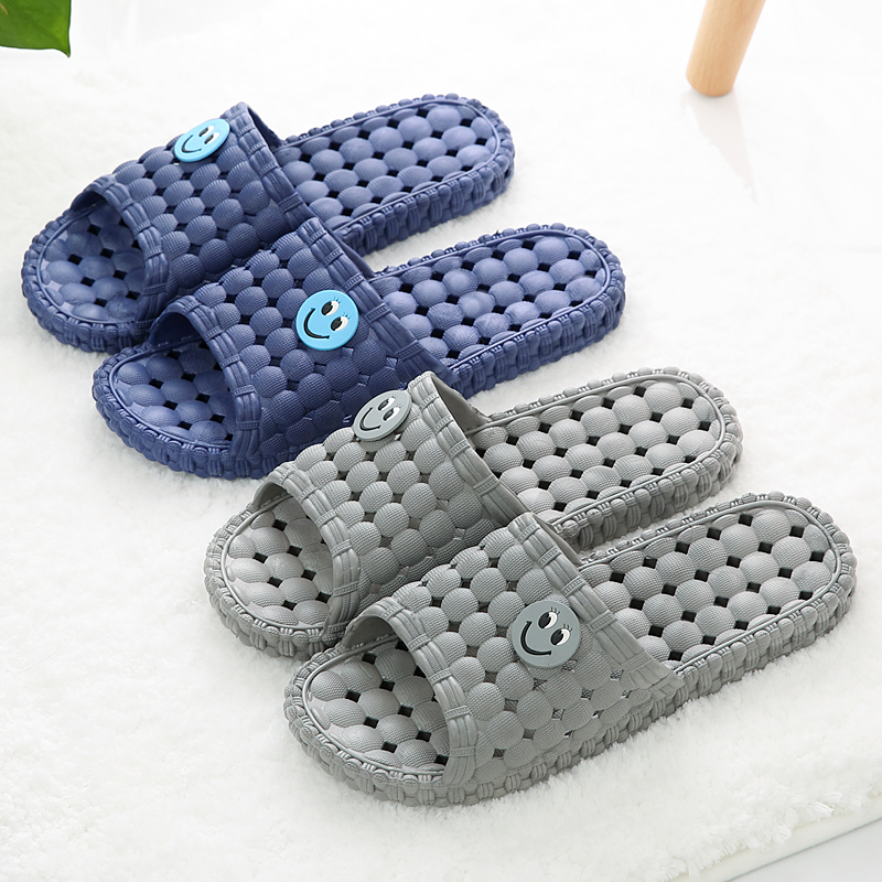 Summer slippers men's home indoor bathroom anti-slip and leaky cool drag male lovers to drag thick bottom male shoes for home