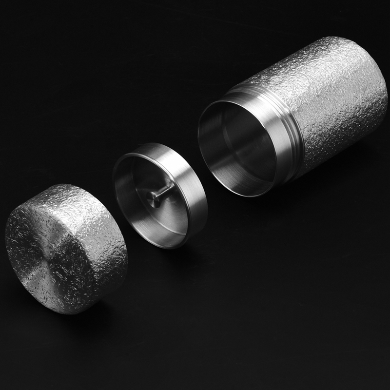 Tin Can Portable Pure Tin Tea Canister, Various Sizes, Handmade Tinware Tea Set, Sealed Canister, Travel Small Tea Canister, Tin Tea Canister