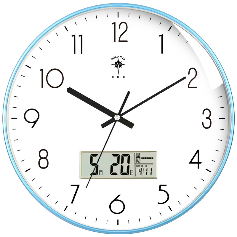Polaris Clock Living Room Home Wall Clock Fashionable Modern Light Luxury Simple Round Electronic Clock Wall Hanging Clock