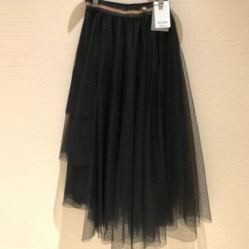 Amasch new women's clothing domestic 2021 summer new mesh pleated skirt women's skirt