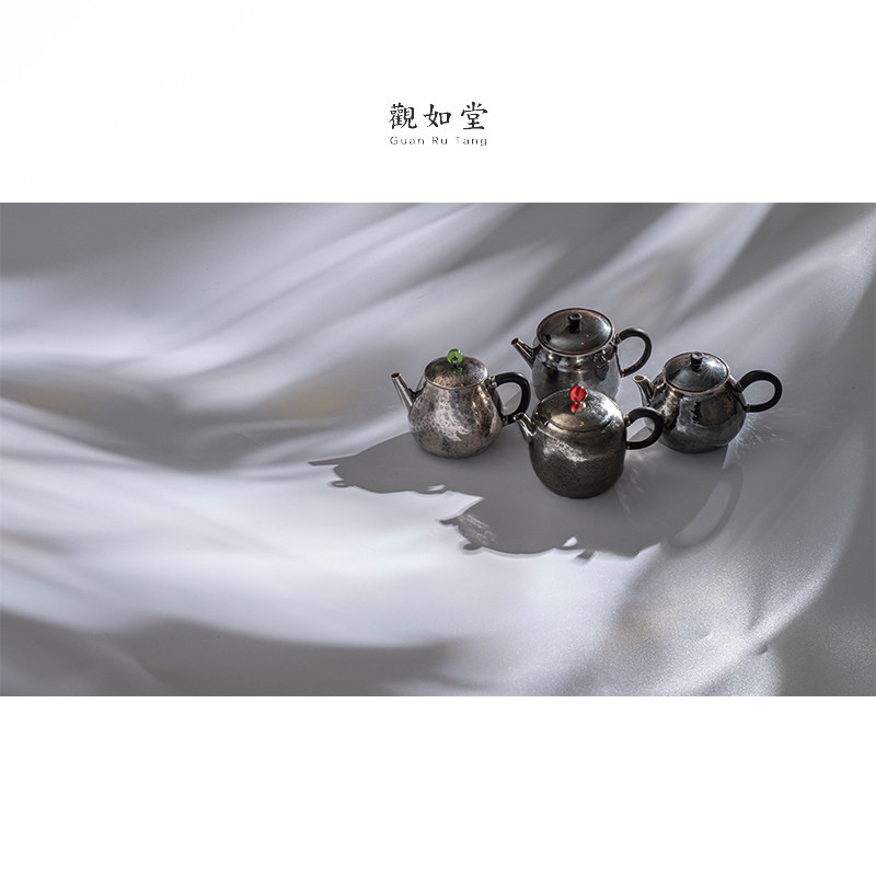 Guanrutang 999 Sterling Silver Pot Thin Tire Handmade Pot 120ml. There are many styles available in the handle with ball hole