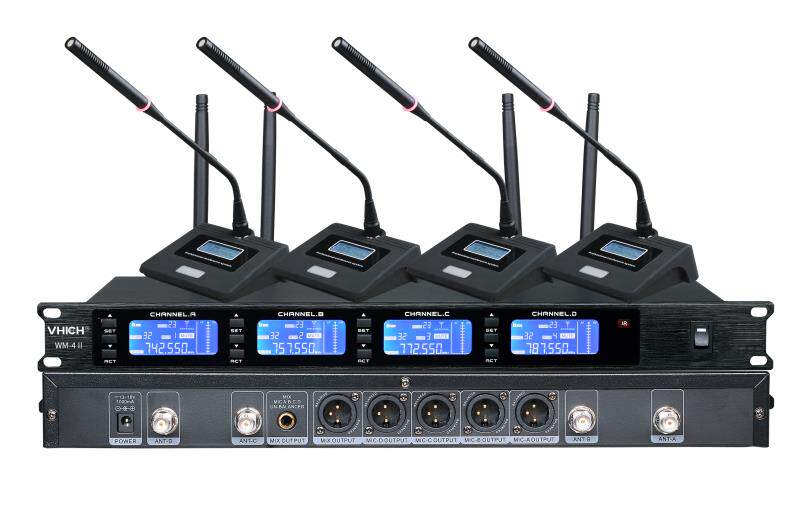 VHICH One for Four MX340 Gooseneck Wireless Conference Microphone One for Four Handheld Conference Microphone