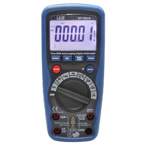DT-9919专业防水防尘全保护数字万用表检测电阻电容频率
