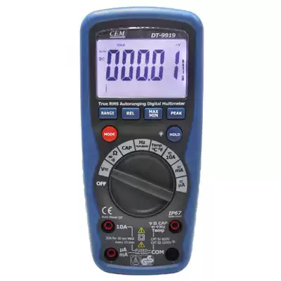 DT-9919 professional waterproof and dustproof full protection Digital universal meter detection resistance capacitance frequency