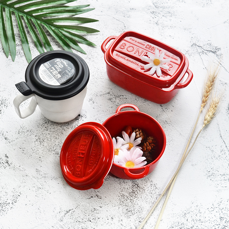 Japan imports INOMATA with lid soup bowl training Drink cup snacks Deputy food box Children's cutlery suit