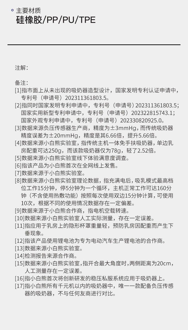 小白熊免手扶双边电动吸奶器全自动便携贝壳收纳包配件无极挂脖 — 35