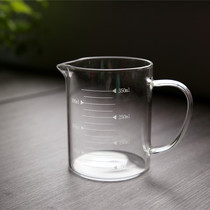 With Scale Transparent Glass Measuring Cup Water Cup Baking Bacon Cups Heat Resistant Heating Milk Cup Beaker Coffee Sharing Pot